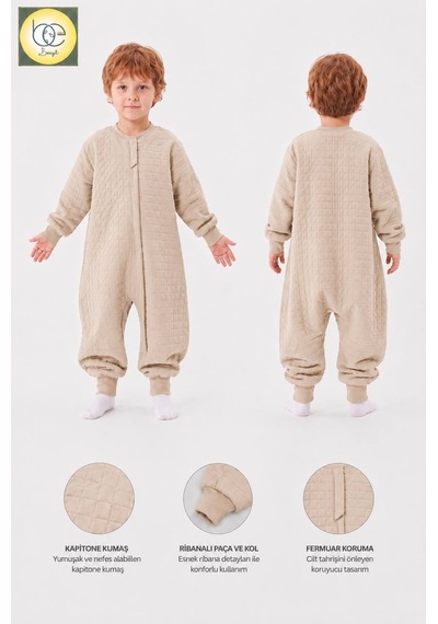 Babyhola Begı Kapitone 1.5 Tog Unisex Bebek Uyku Tulumu 2704 Kahverengi