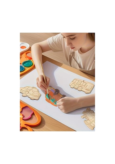 Ahşap Boyama Salyangoz 12 Adet 10x15cm Boyama Böcek Figürleri Etkinlik Çoçuk Gelişim Motor Beceri Kreş Anasınıfı