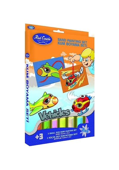 Eğitici Ve Eğlenceli Kum Boyama Seti-red Castle Uçak & Helikopter Ds-207