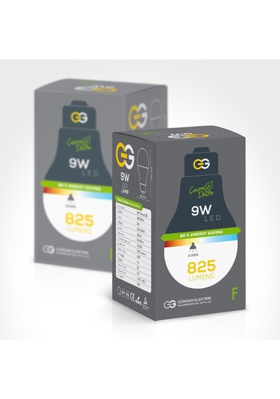 Günsan 3'lü Led Ampul 9w Sarı Işık E27 3000k 825 Lümen 3 Adet