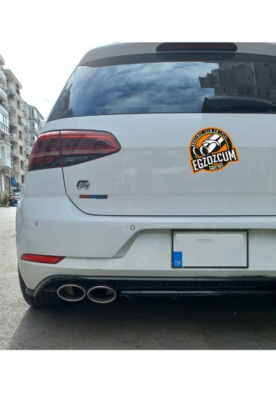 90 Mm Yassı Kesik Çiftli Sağ Sol Takım Egzoz Ucu