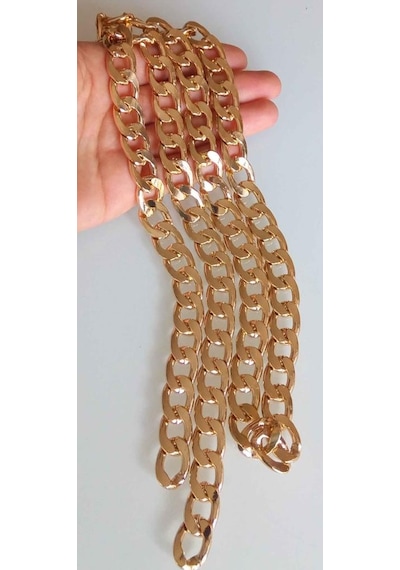 Angel Çanta Aksesuar Light Gold Renk Klasik Çanta Zinciri 120 Cm