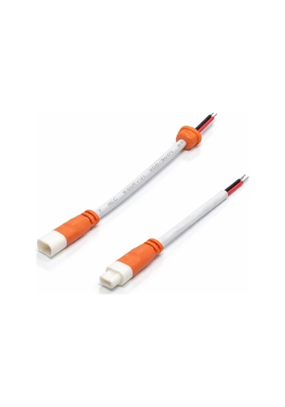 2 Pin Kablolu Konnektör Takım Beyaz