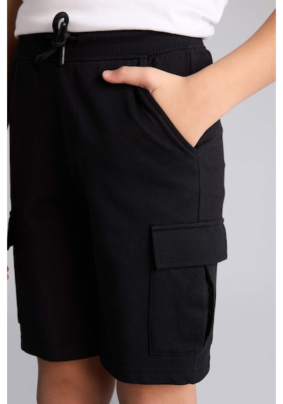 Defacto Regular Fıt Sweatshirt Kumaşı Şort Erkek Çocuk B5868a826smbk27 Siyah-bk27