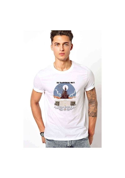 Castlevania See Castlevania First! Erkek Beyaz Tshirt