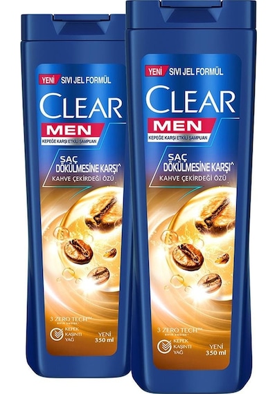 Clear Men Saç Dökülmesine Karşı Kahve Çekirdeği Özü Şampuan 2 x 350 ML