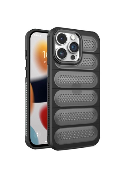 Apple İphone 15 Pro Kılıf Airmax Silikon Kapak - Siyah Çok Renkli