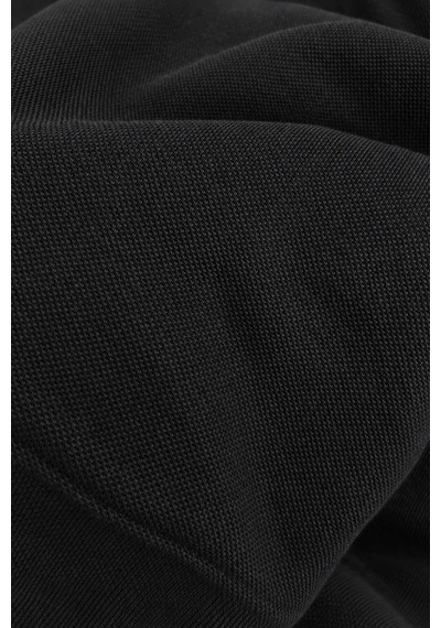 Genel Markalar Unisex Oversize Pikeli Double Face Kapüşonlu Sweatshirt Siyah