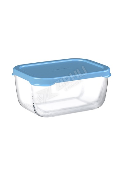 2 Adet Paşabahçe Snow Box Saklama Kabı 420 Cc Turkuaz Kapak Çok Renkli