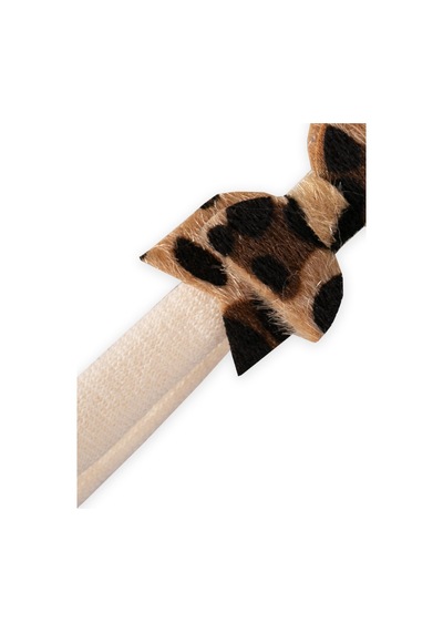 Cigit Tokalı Ve Kurdeleli Bandana Leopar Desen Leopar
