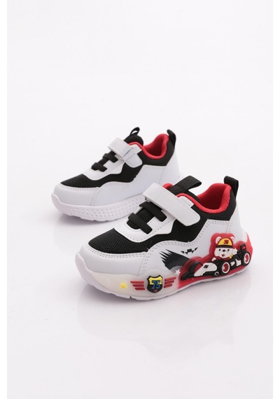 Pepino By26-2185 Çocuk Bebe Spor Ayakkabı Siyah Beyaz Kırmızı