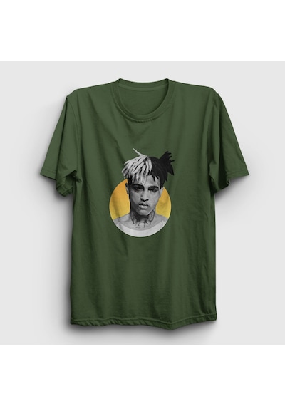 Presmono Unisex Sun Xxxtentacion T-shirt Haki