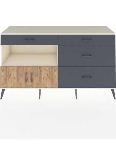 Hyperion Konsol Tek Raflı 4 Çekmeceli 2 Kapaklı 176x44x99 Aytaşı- Aytaşı-çam/antrasit Hyperion Konsol Tek Raflı 4 Çekmeceli 2 Kapaklı 176x44x99 Aytaşı- Aytaşı-çam/antrasit