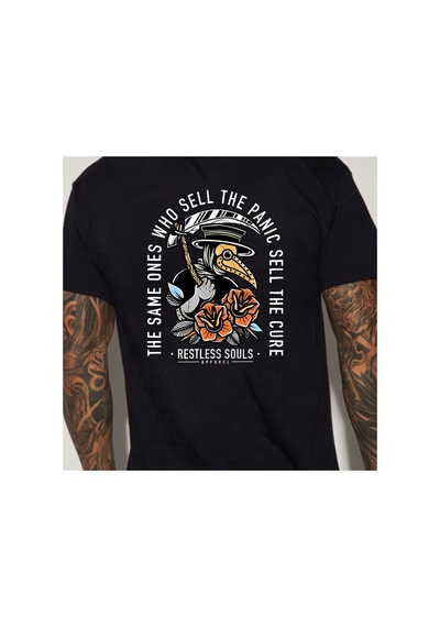 Caddemia Yaz Moda Günlük Spor Gevşek Büyük Arka Desen Baskılı Yuvarlak Yaka Kısa Koll Siyah 2XL