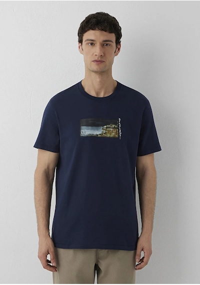 Mavi M0613520-70490 Mavi Baskılı T-shirt Erkek Tişort Lacivert
