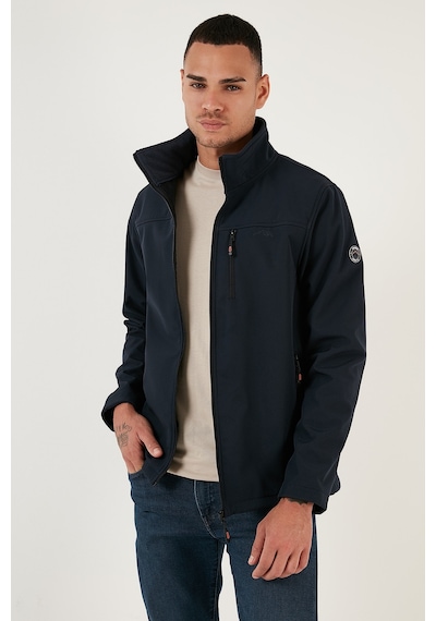 Buratti Su Itici Slim Fit Dik Yaka Softshell Ince Erkek Mont 649003 Lacivert