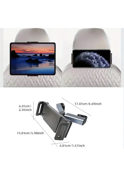 Araç Koltuk Arkası Tablet Tutucu, Telefon Tutucu, Tablet/telefon Tutucu, 360 İpad Pro 12.9 Mini Air