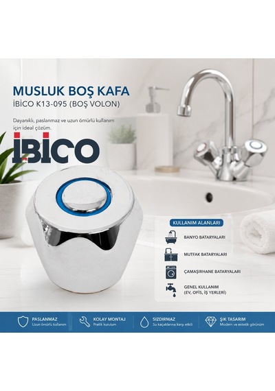 İbico K13-095 Acem Musluk Boş Kafa - Boş Volon- 16'li Paket Diğer
