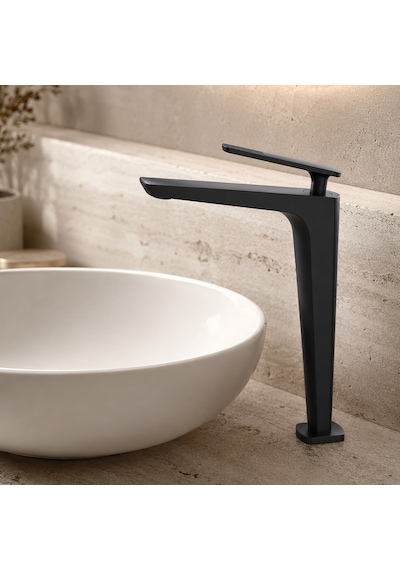 Fg-4125 Mat Siyah Yüksek Lavabo Batayası