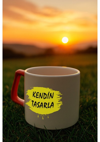 Kendin Tasarla Bardak - Kişiye Özel Bardak Satıya Sor Turuncu2