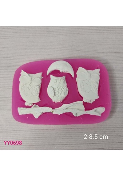 Yy0698 Baykuşlar Ve Ağaç Dalı Silikon Kalıp