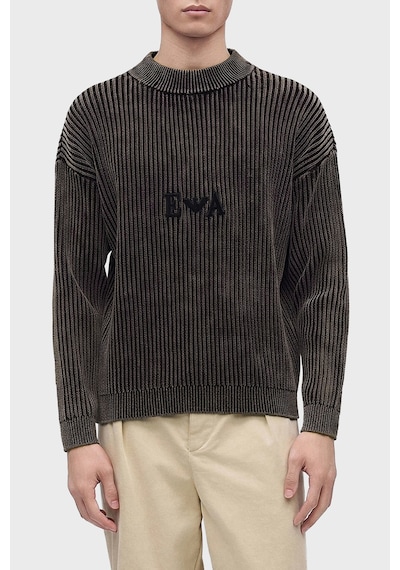 Emporio Armani Logolu Dik Yaka Kazak Erkek Kazak Em006450 Af29845 F6008 Kahve