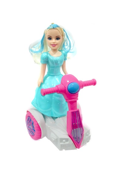 Pilli Işıklı Sesli Scooter'Lı Prenses Bebek