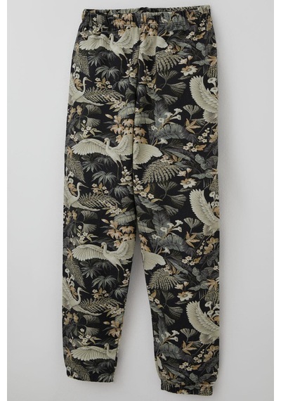 Breeze Kız Çocuk Pijama Takımı Orman Temalı Leylek Desenli 4-8 Yaş, Karışık Renk Çok Renkli