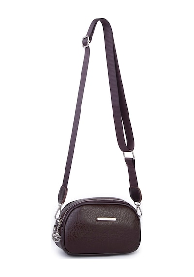 Nas Bag Kadın Mini Çapraz Çift Gözlü Çanta Kahve Victoria