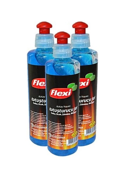 Flexi Mangal Şömine Tutuşturucu 500 ml x 3 Adet 1500 ML