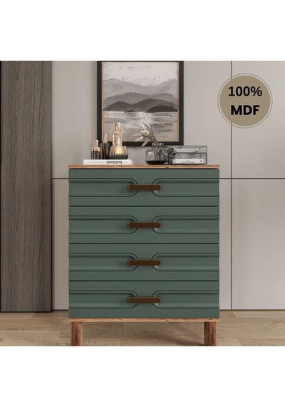 Comiet Zen 4 Çekmeceli Mdf Şifonyer Yeşil