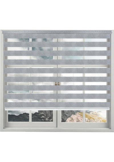 Zebra Stor Jakar Gumus Grı 160x200 Gri