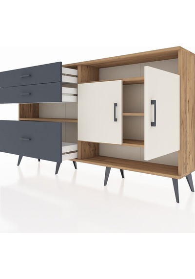 Arges Konsol 4 Raflı 3 Çekmeceli 2 Kapaklı 176x30x99 Çam-aytaşı/a Çam-aytaşı/antrasit Arges Konsol 4 Raflı 3 Çekmeceli 2 Kapaklı 176x30x99 Çam-aytaşı/a Çam-aytaşı/antrasit