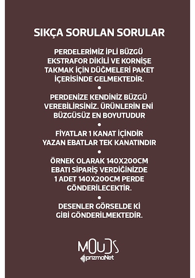 Anatolia 8 Desenli Süet Oturma Odası Salon Fon Perde Baskılı Ekstrafor Büzgü Tek Kanat Prd-1010 Çok Renkli