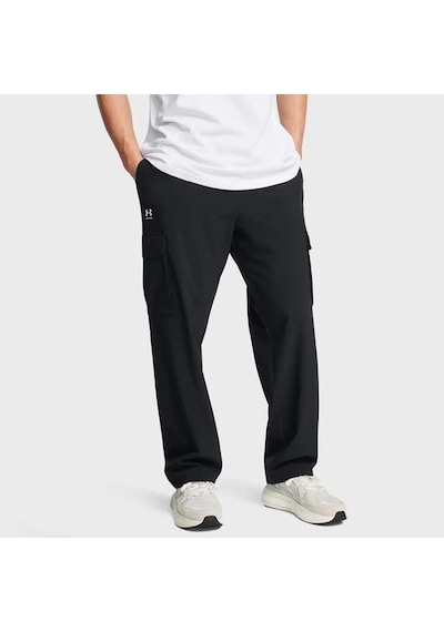 Under Armour Vibe Woven Cargo Erkek Siyah Polo Yaka Tişört