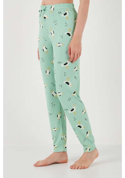 Lela Regular Fit Kısa Kollu Bayan Pijama Takımı 65740104 Mint