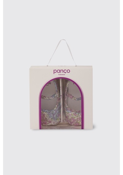 Panço Liberty Kumaş Kız Bebek Patik Mor