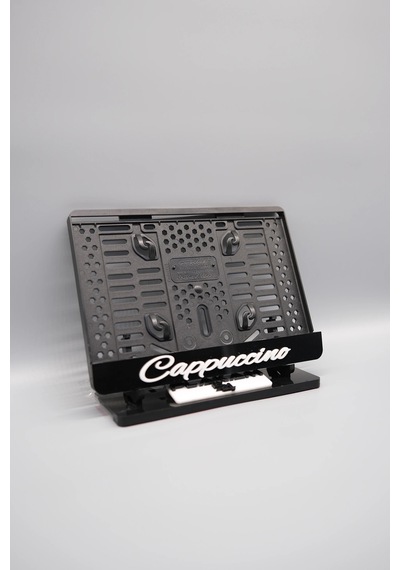 Cappucıno 3d Kabartmalı Siyah Pleksi Motor Plakalığı - 848647854
