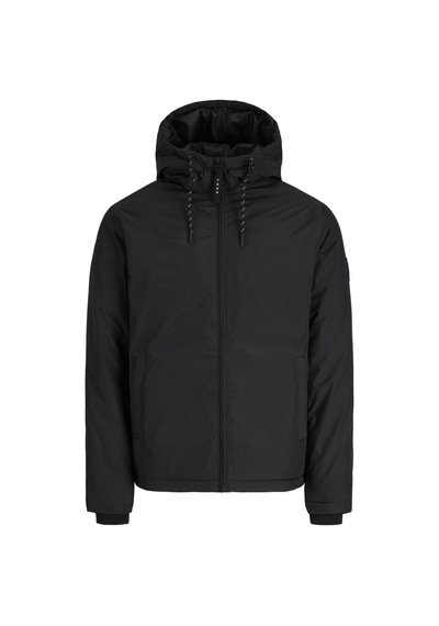 Jack & Jones Erkek Fermuar Kapamali Ceket - Fusion - 12302944 Siyah