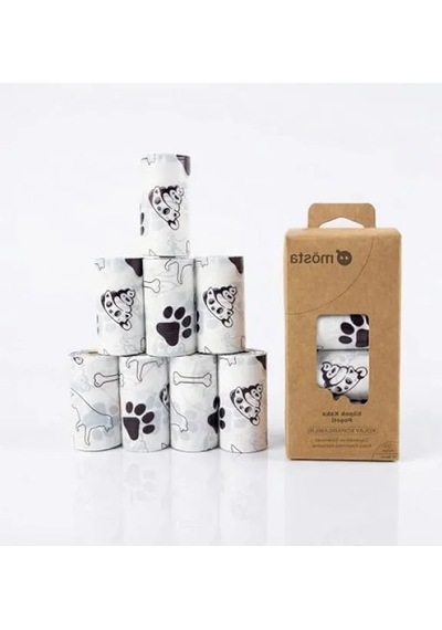 Dayanıklı Kokulu Köpek Kaka Poşeti 120 Li Paket 8 Rulo