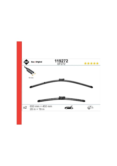 Vw Golf 7-8 Uyumlu Swf Viscoflex Ön Silecek Takımı