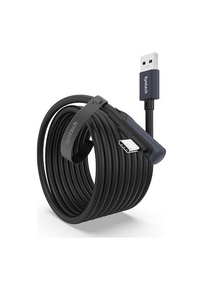 6 M Usb-c Vr Kablo Quest2/quest Pro/pico 4 Uyumlu Yüksek Hızlı Bağlantı Kablosu Siyah