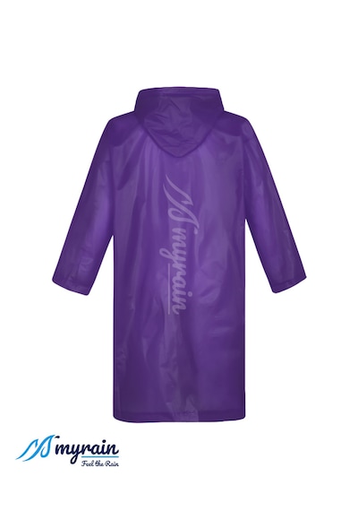 Myrain Kapüşonlu Çıtçıtlı Eva Yağmurluk Mor