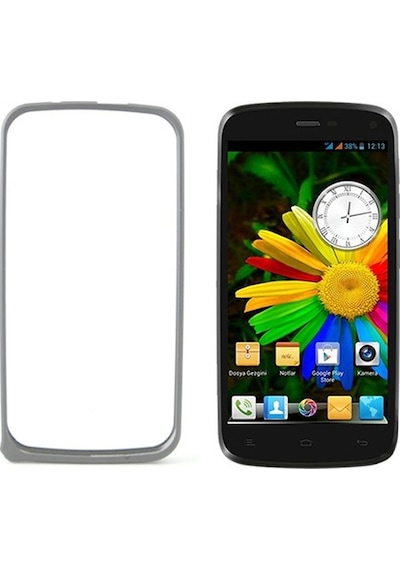 General Mobile Discovery E3 Bumper Çerçeve Kılıf Beyaz