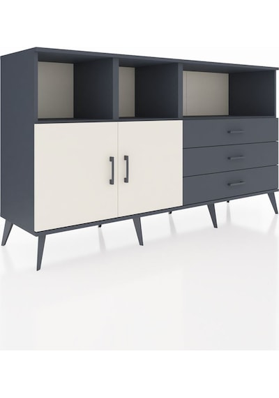 Hyperion Konsol 5 Raflı 3 Çekmeceli 2 Kapaklı 176x44x99 Antrasit- Antrasit-aytaşı/antrasit Hyperion Konsol 5 Raflı 3 Çekmeceli 2 Kapaklı 176x44x99 Antrasit- Antrasit-aytaşı/antrasit