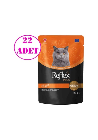 Reflex Plus Sos İçinde Kuzu Etli Yetişkin Kedi Konservesi 85 Gr 22 Ad