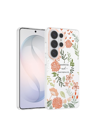Samsung Galaxy Uyumlu S25 Ultra Kılıf Kamera Korumalı Desenli Zore Klip Kapak - Beautiful -