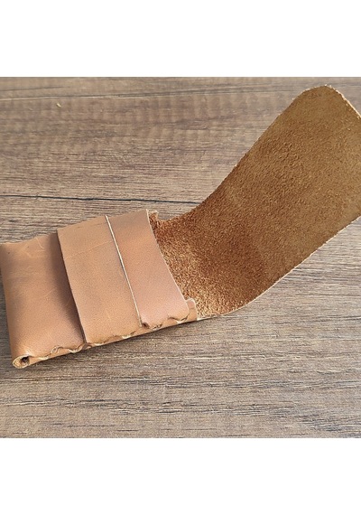 Sumerian Leather Craft Minimalist Deri Kartlık Taba Anahtarlık Hediye Taba