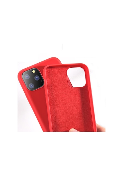 Apple Uyumlu iPhone 11 Pro Max 6.5 JacquenIçi Kadife Silikon Kilif 264633119 - Kampanya-Renk / Cam Ekran Koruyucu(+15)-Lacivert