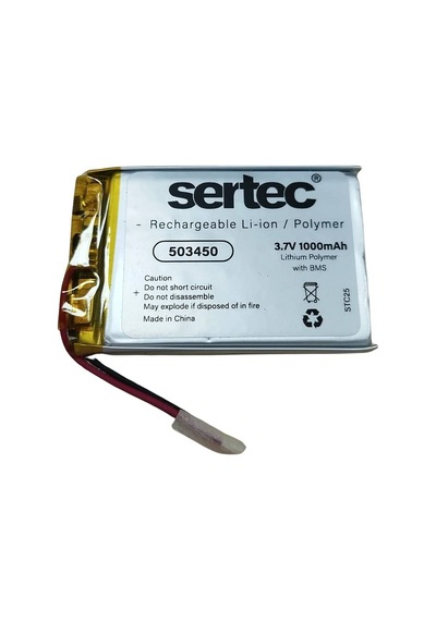 Sertec 503450 3.7v 1000 Mah Li-polymer Pil Devreli/1.5a Evimdeyokyok